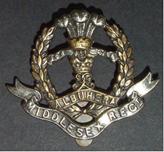 Image result for middlesex regiment officers cap badge ww2